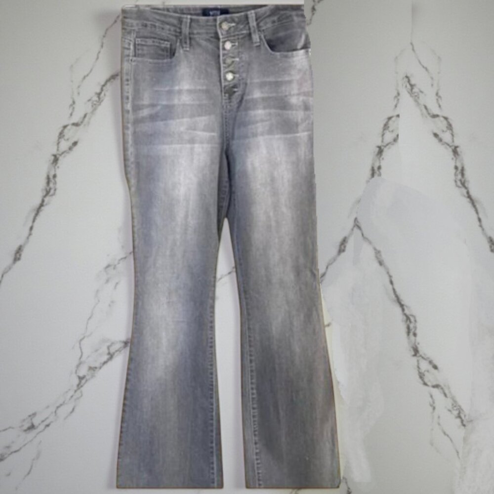 YMI 5 Button Fly Frayed Hem Flare Jeans